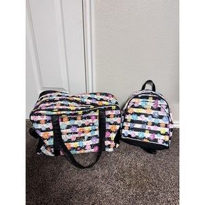 Luv Betsey by BETSEY JOHNSON Quilted Floral Print Weekender Duffle Bag Set Of 2